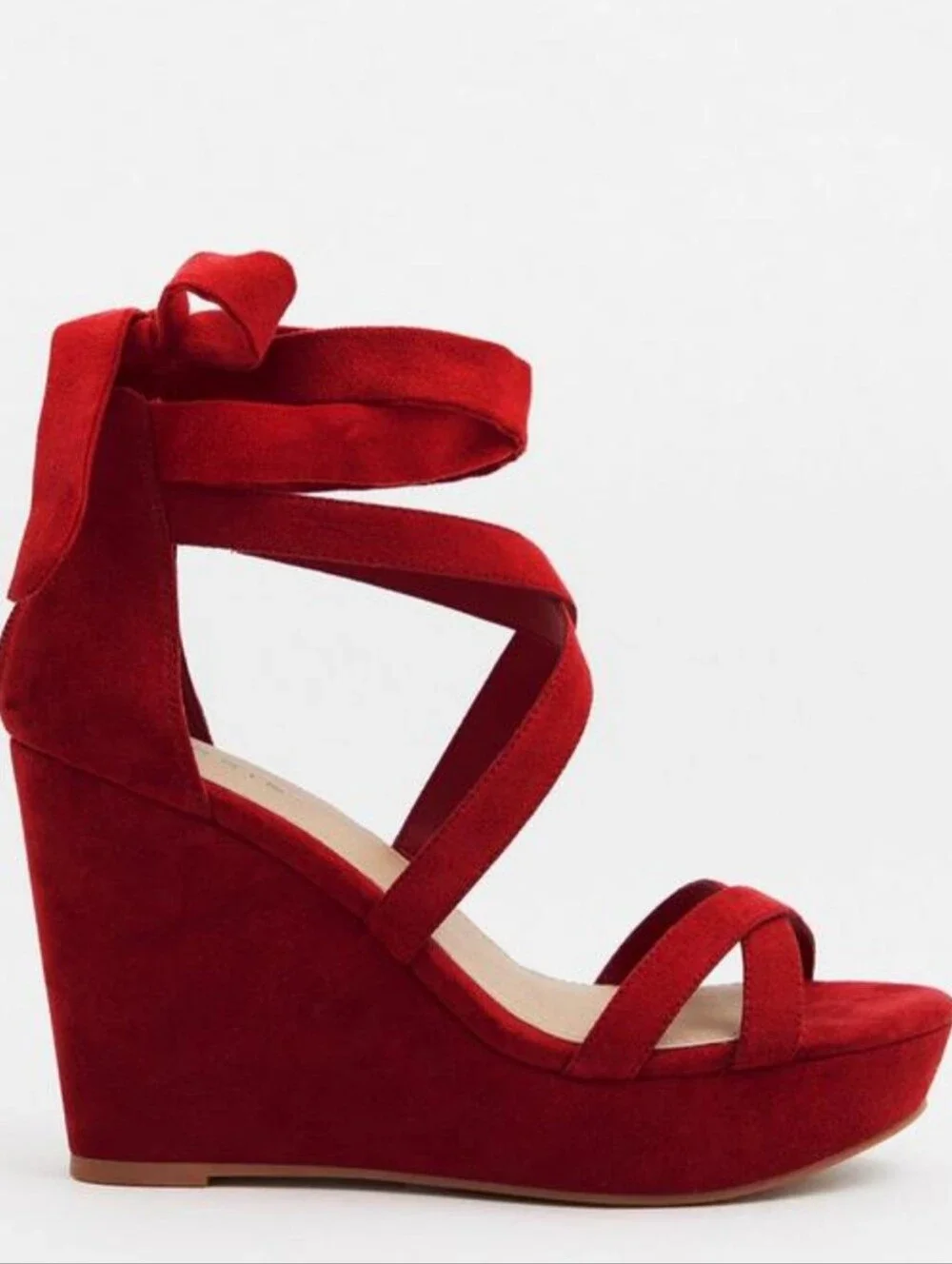 Torrid - Wide Width Strappy Red Platform Wedge